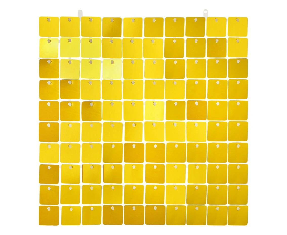 Decorative gold panel, transparent background, 30x30 cm / 100 squares